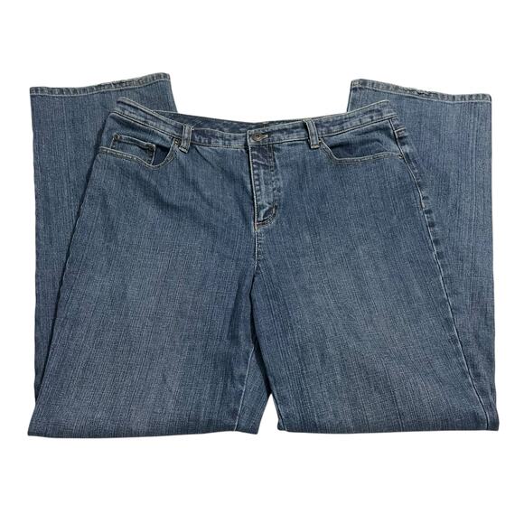 Talbots Womens Jeans Size 14 Blue Staight Leg High Rise Medium Wash Denim Jeans - Picture 4 of 13
